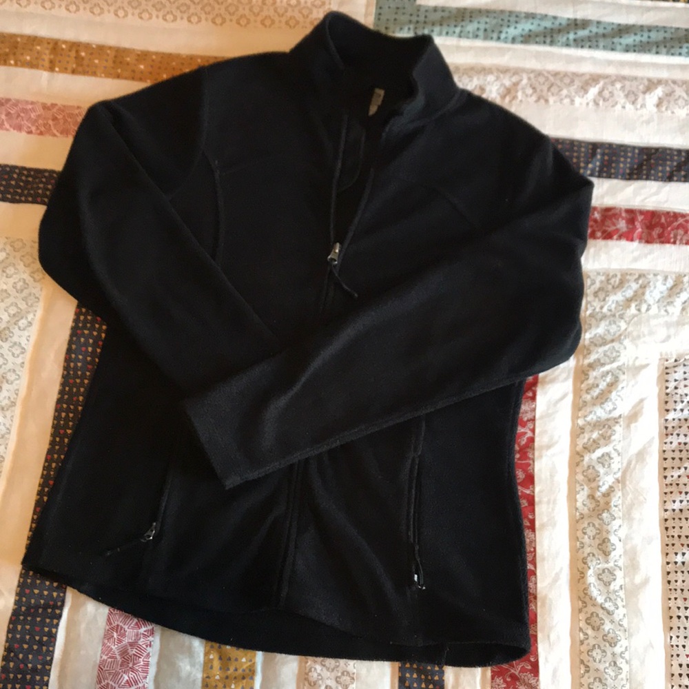 Black fleece zip-up